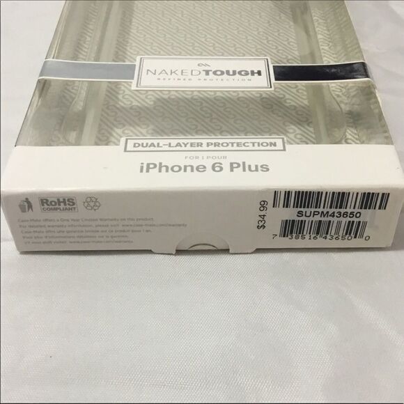 Case-Mate Naked Tough Dual Layer iPhone 6+ Case L - Picture 2 of 4